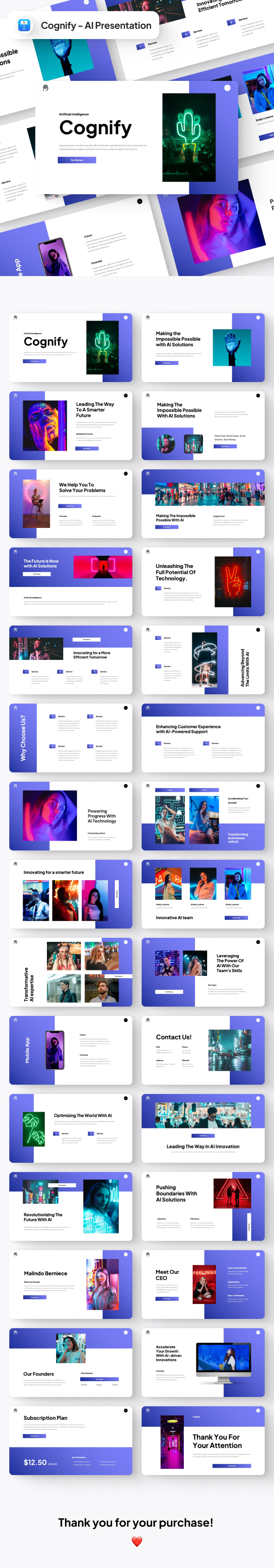 Cognify - Artificial Intelligence Keynote Presentation Template