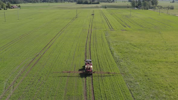 Spraying Pesticides and Fertilizers on the Soil