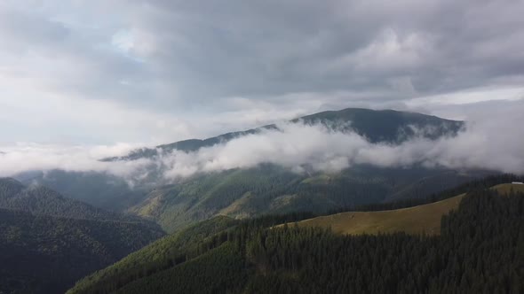 Scenic Aerial Landscape In Mountains