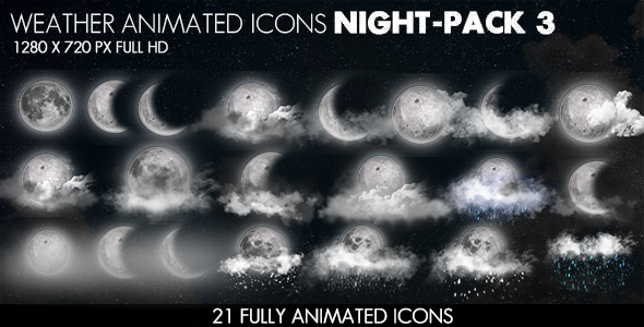 Weather Icons Night Pack 3