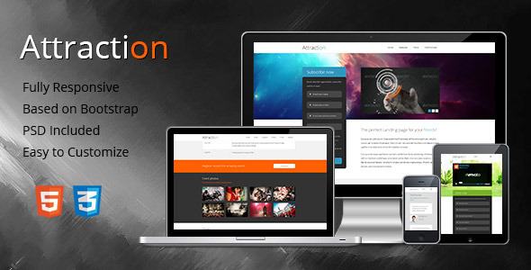 Attraction - Responsive Landing Page
