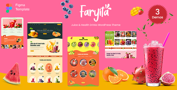 Faryita - Juice & Health Drinks Figma Template