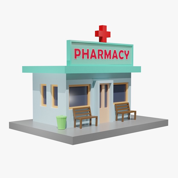Low Poly Pharmacy - 0068