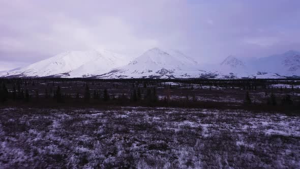 Landscape of Alaska in Winter