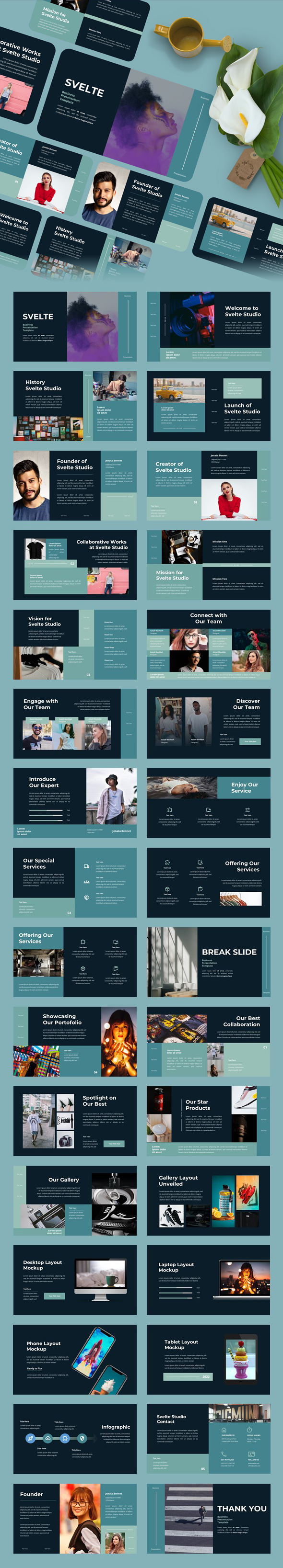 Svelte - Modern Business Google Slides Template