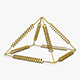 Golden Pyramid Yu Shynsye 15x15x10.5 M 1 - 3DOcean Item for Sale