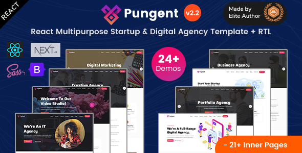 Pungent - React Nextjs Multipurpose Startup & Digital Agency Template