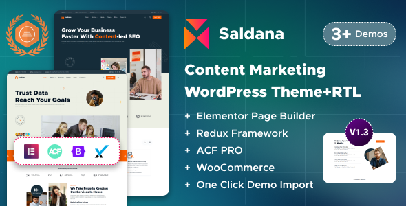 Saldana - Copywriting & Content Marketing Services WordPress Theme