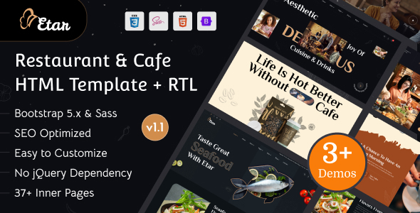 Etar - Restaurant & Cafe Bootstrap 5 Template