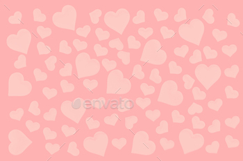 tinted photograph, pink color. pink hearts on a pink background. Background for a postcard