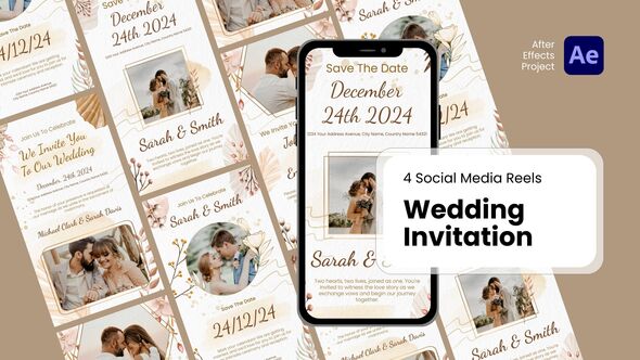 Social Media Reels - Wedding Invitation After Effect Templates