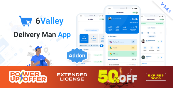 6Valley e-commerce - Delivery Man flutter app