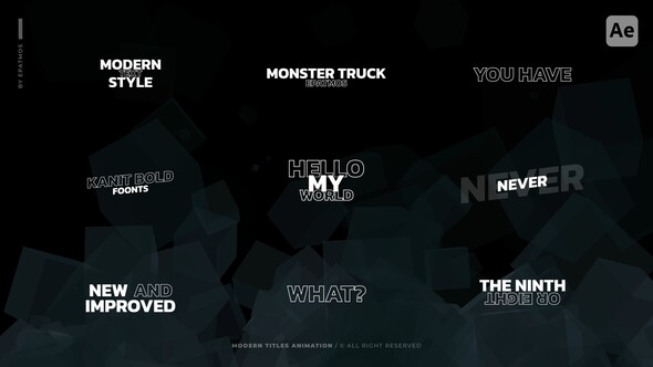 Modern Titles Animation | AE alt