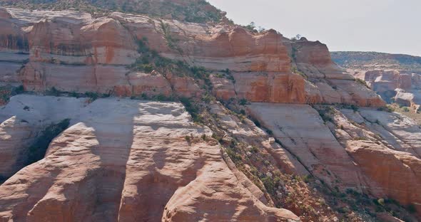 Travel Scene of Activities in Canyon Arizona USA with Mountain Landmark