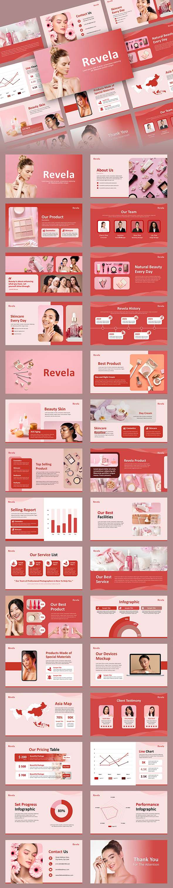 Revela - beauty powerpoint template