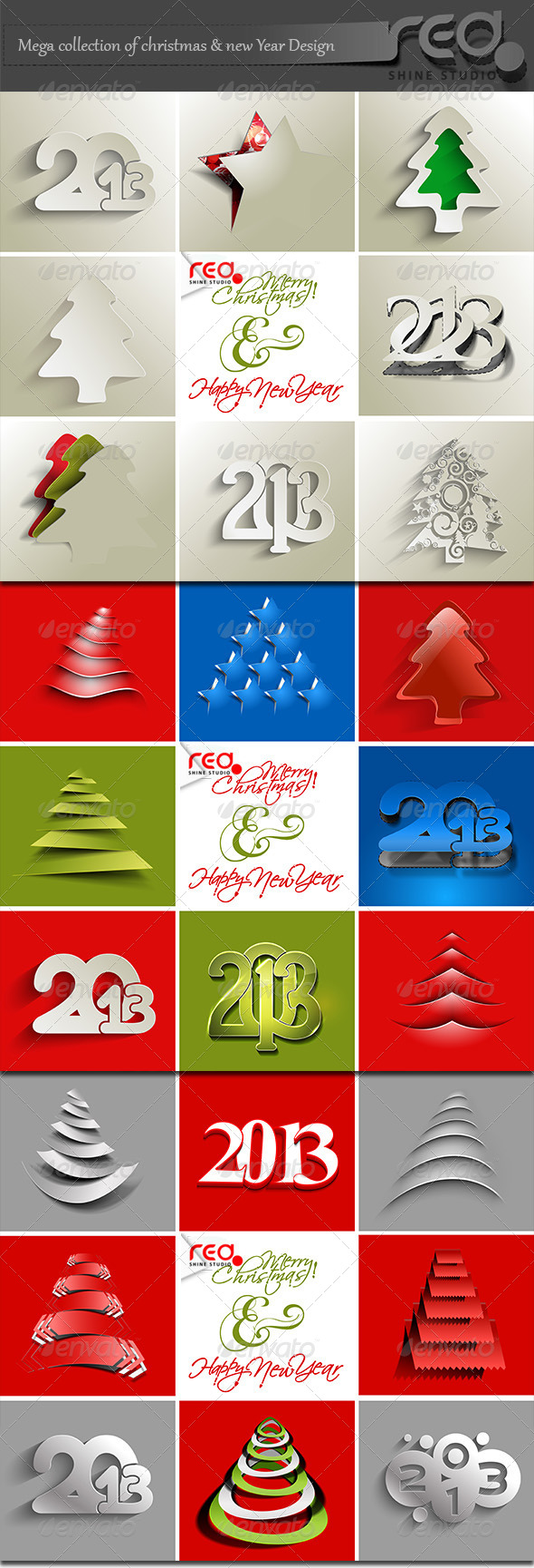 Mega Collection of Christmas & New Year Design.