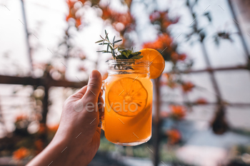 Orange juice,Cold orange juice in a glass