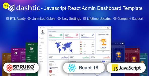 Dashtic – React Javascript Admin Dashboard Template