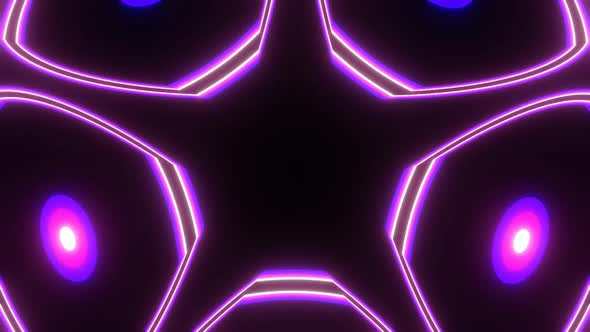 A multicolored pulsating star, kaleidoscope. Bright looping animation