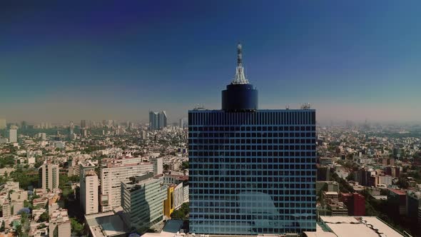 AEREAL SHOT OF of the world trade centre building in mexico city 4K