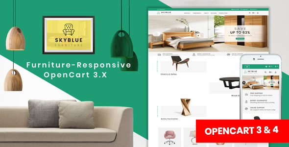 Skyblue Furniture and Home Decor OpenCart 4 & 3 Responsive Theme
