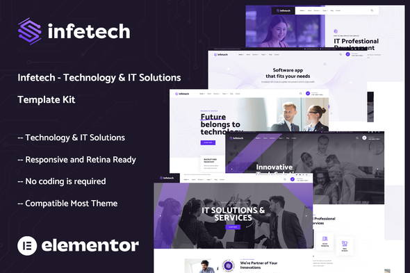 Infetech - Technology & IT Solutions Elementor Template Kit