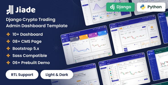 Jiade – Django Crypto Trading Admin Dashboard Template