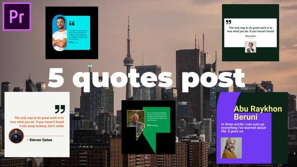Quotes Post Pack MOGRT for Premier Pro