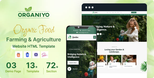Organiyo - Organic Food Farming & Agriculture HTML Template