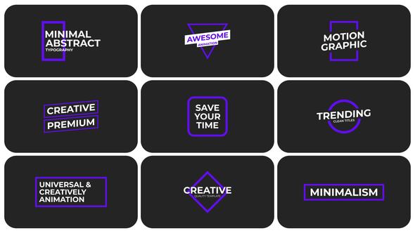 Minimal Titles 6.0 | After Effects
