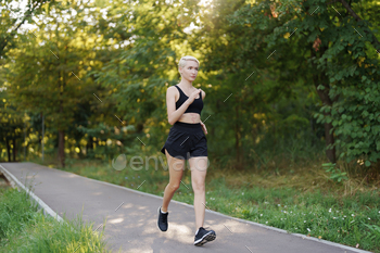 Active Morning Run in Nature