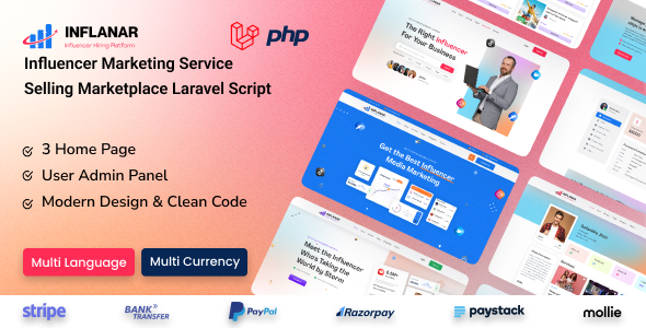 Inflanar – Influencer Marketing Service Selling Marketplace Laravel Script