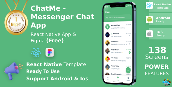Messenger Chat App | ReactNative | Figma FREE | Life Time Update | ChatMe