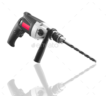 Battery drill isolated on white