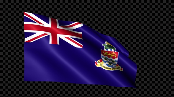 Cayman Islands Flag Blowing In The Wind