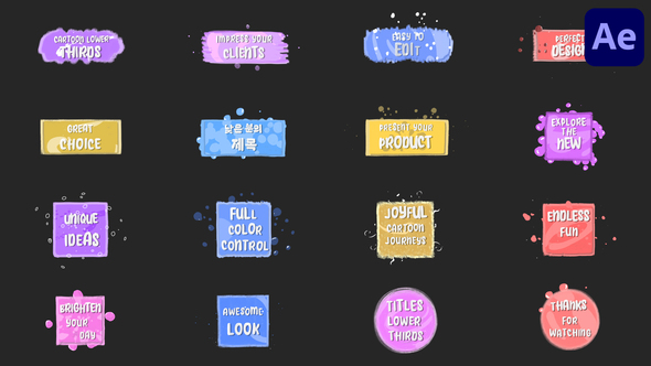 Cartoon Lower Thirds | After Effects alt