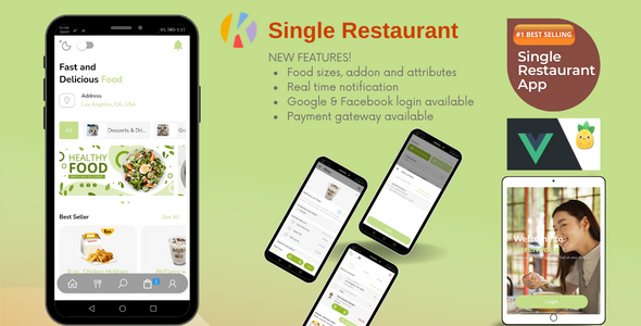 Karenderia Single Restaurant App Food Ordering with Restaurant Panel
