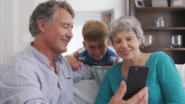 Grandparents and grandson spending time together