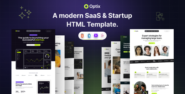 Optix - SAAS Responsive HTML Template