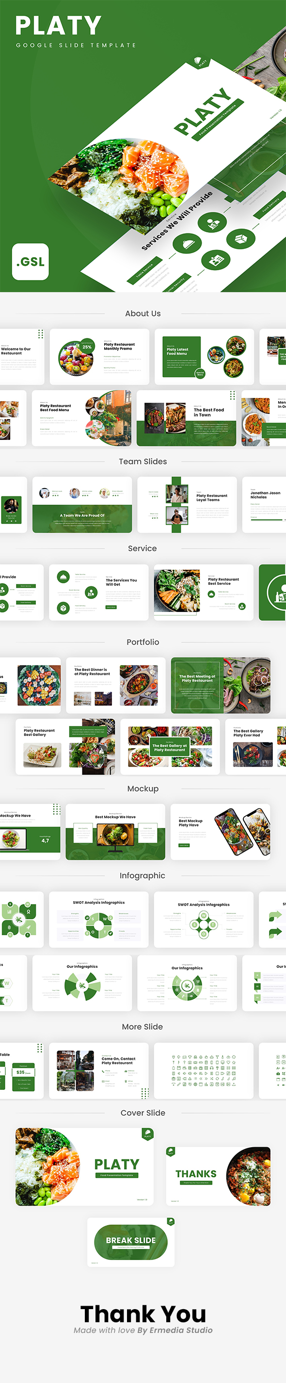 Platy – Food Google Slides Template