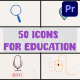 Animated Icons for Education and E-learning for Premiere Pro - VideoHive Item for Sale