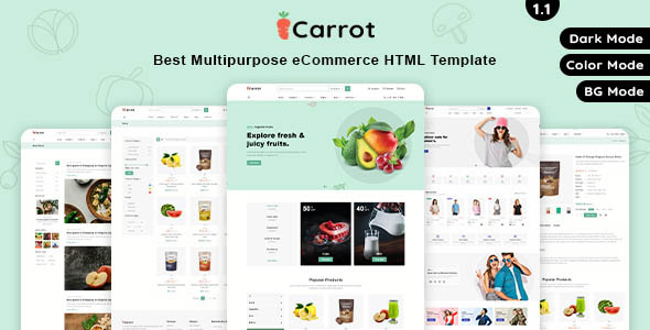 Carrot - Multipurpose eCommerce HTML Template