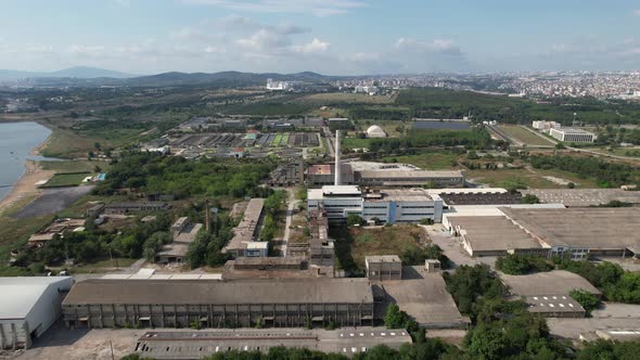 Aerial Old Factory