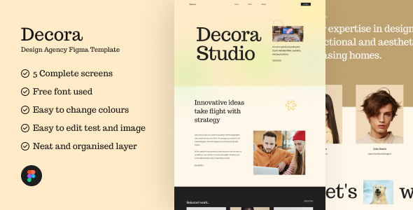 Decora - Design Agency Figma Template