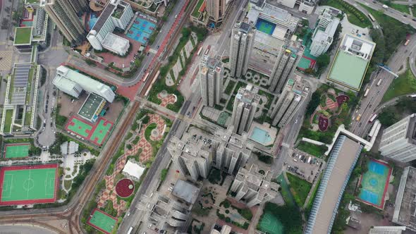 Top view of Hong Kong residential district