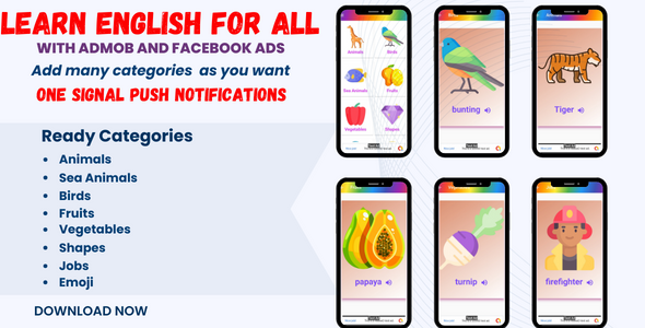 Learn English for preschool  ( Admob & Facebook Ads )+ GDPR