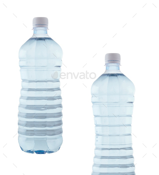 water in bottles