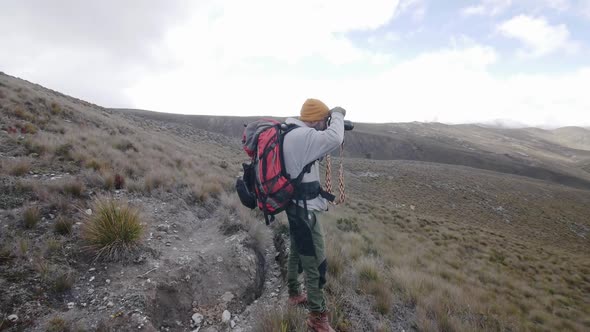 adventure photograper on paramo santurban wide shot