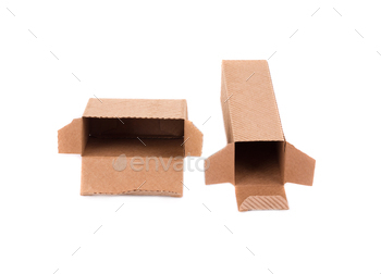Cardboard boxes.