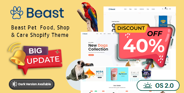 Beast - Pet Care & Pet Shop | Shopify Theme OS 2.0